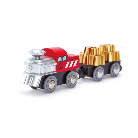Hape Cogwheel Train| Wooden Railway Cogwheel Engine Toy Train For Kids 