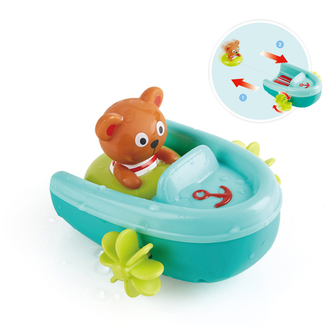 Hape Tubing Pull-Back Boat | Moving Bath Speedboat Toy For Toddlers, 18 Months And Up