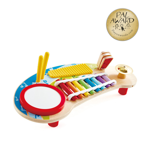 Hape Mighty Mini Band | Award Winning Toddlers & Kids Multiple Musical Wooden Instrument Set 