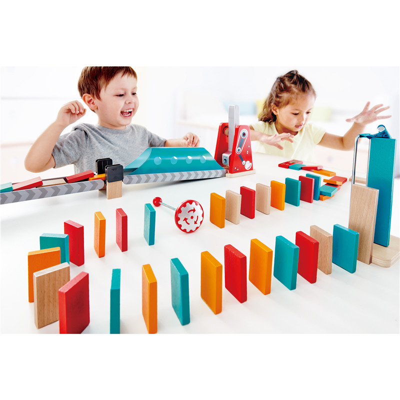 Hape Mighty Hammer Domino | Double-Sided Wooden Ball Domino Set