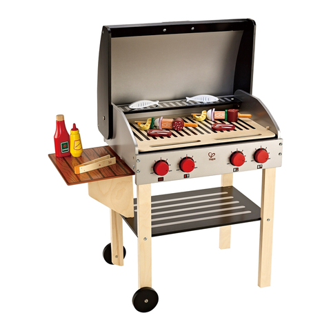 Hape Gourmet Grill With Food | 22 Piece BBQ Pretend Play Grilling Kitchen Playset For Kids