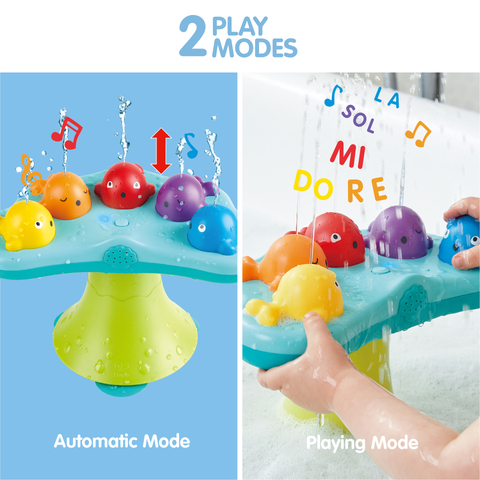 Hape Musical Whale Fountain | Musical Bath Time Toy Playset For Toddlers, 18 Months And Up