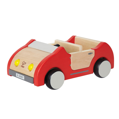 Hape Dollhouse Family Car | Wooden Dolls House Car Toy, Push Vehicle Accessory For Complete Doll House Furniture Set